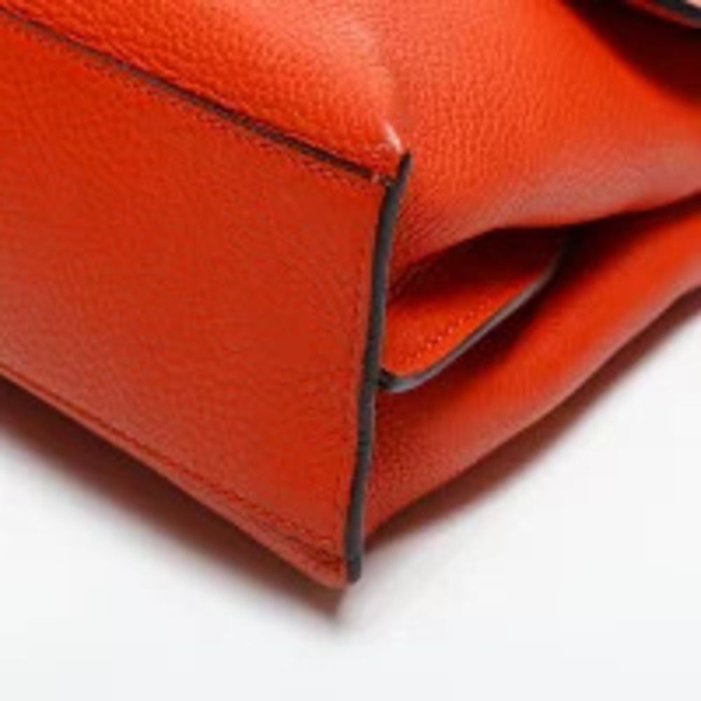 Gucci Leather Bamboo Daily Shoulder Bag Orange - Picture 7 of 13